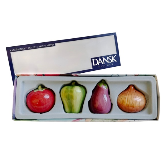 NIB Dansk Ratatouille Ceramic Vegetable Salt & Pepper Shakers - Picture 1 of 9